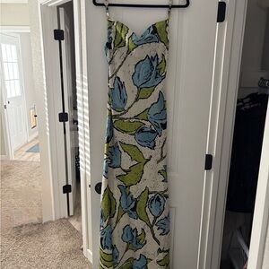 Topshop Cowl Neck Floral Print Dress